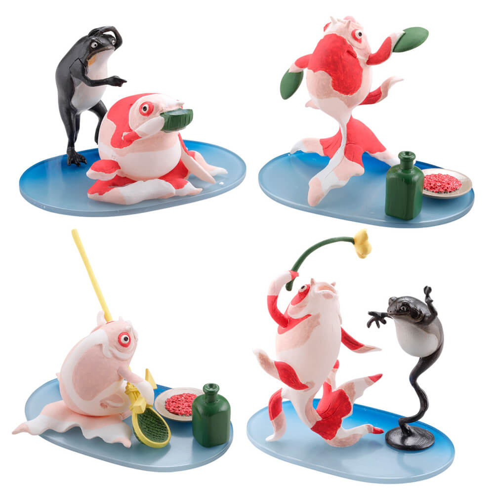 "miniQ Utagawa Kuniyoshi's goldfish 'wine'" (all 4