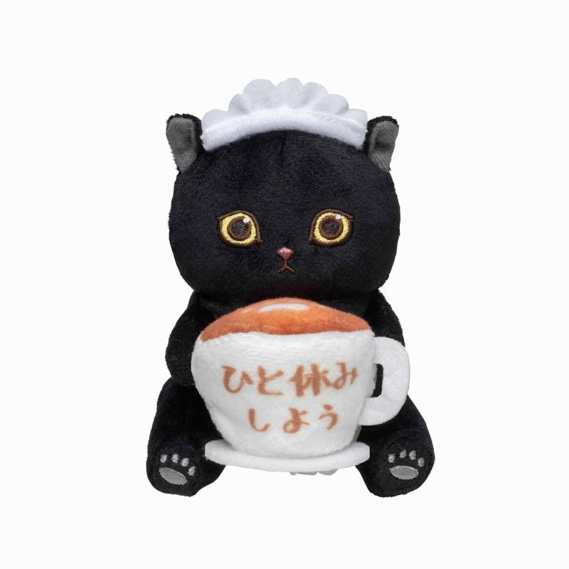 mofusand にゃんこが見守るデスクトップひっかけぬいぐるみ(メイド黒にゃん)