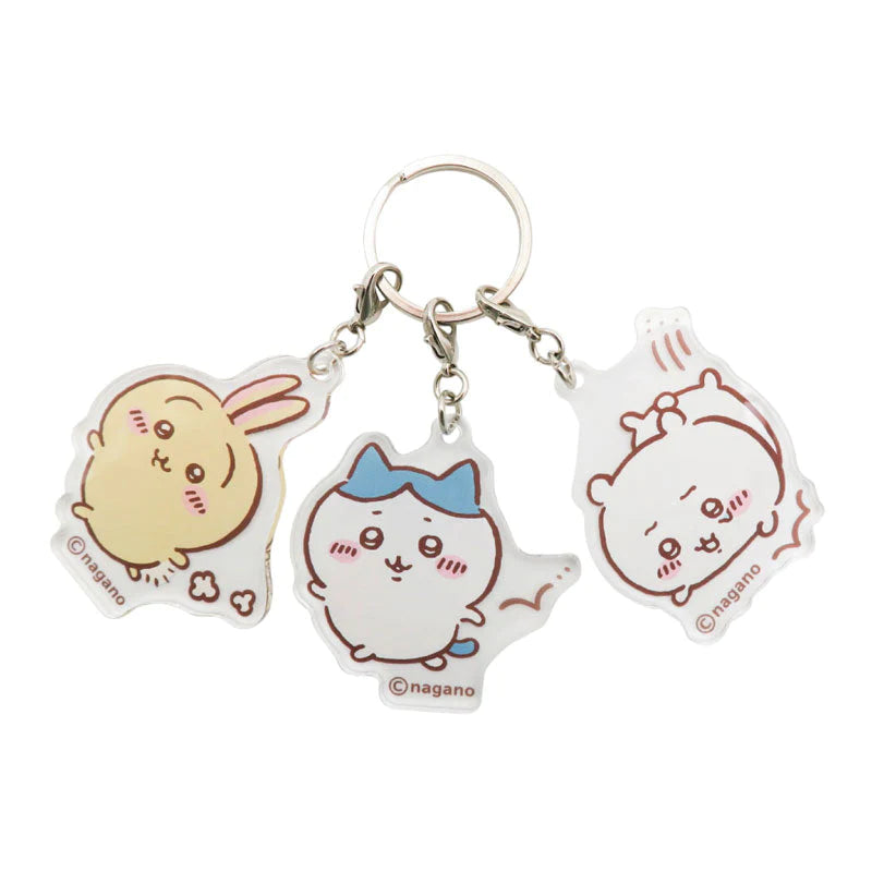 Chikawa 3-chain acrylic key chain (Chikawa/Hachiware/Rabbit) kc.