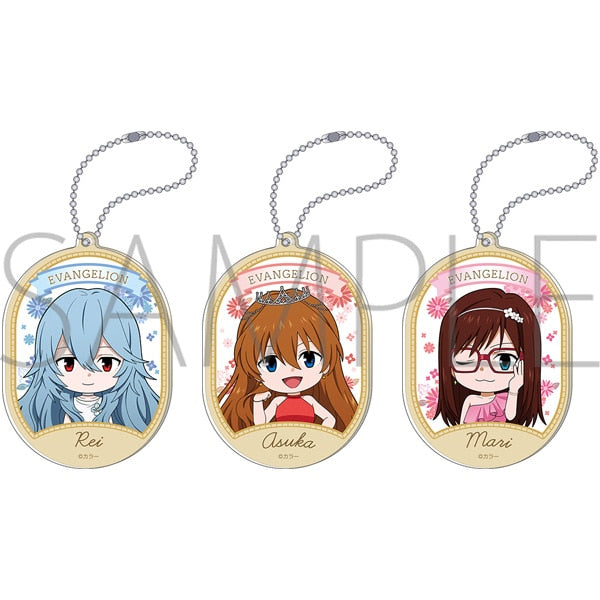 ヱヴァンゲリヲン new theatrical version アクリルキーホルダーセットレイ&amp;アスカ&amp;マリデフォルメacrylic keychain