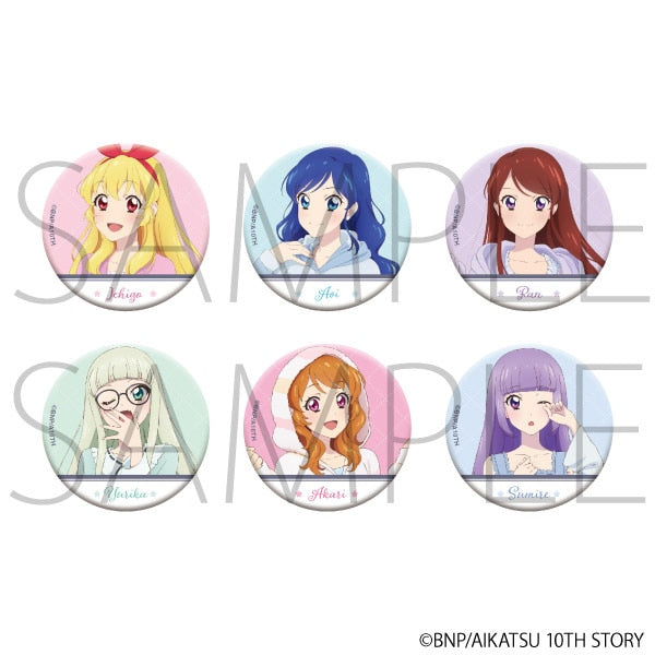 (MOVIC) ｱｲｶﾂ! ｷｬﾗﾊﾞｯｼﾞｺﾚｸｼｮﾝ/ﾊﾟｼﾞｬﾏ (いちご,あおい,蘭,ﾕﾘｶ,あかり,ｽﾐﾚ)  badge