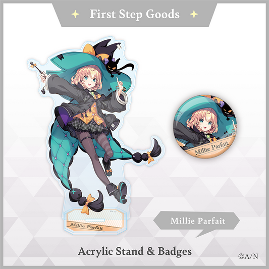 にじさんじ【First Step Goods】ミリー・パフェ 缶バッジ vtuber