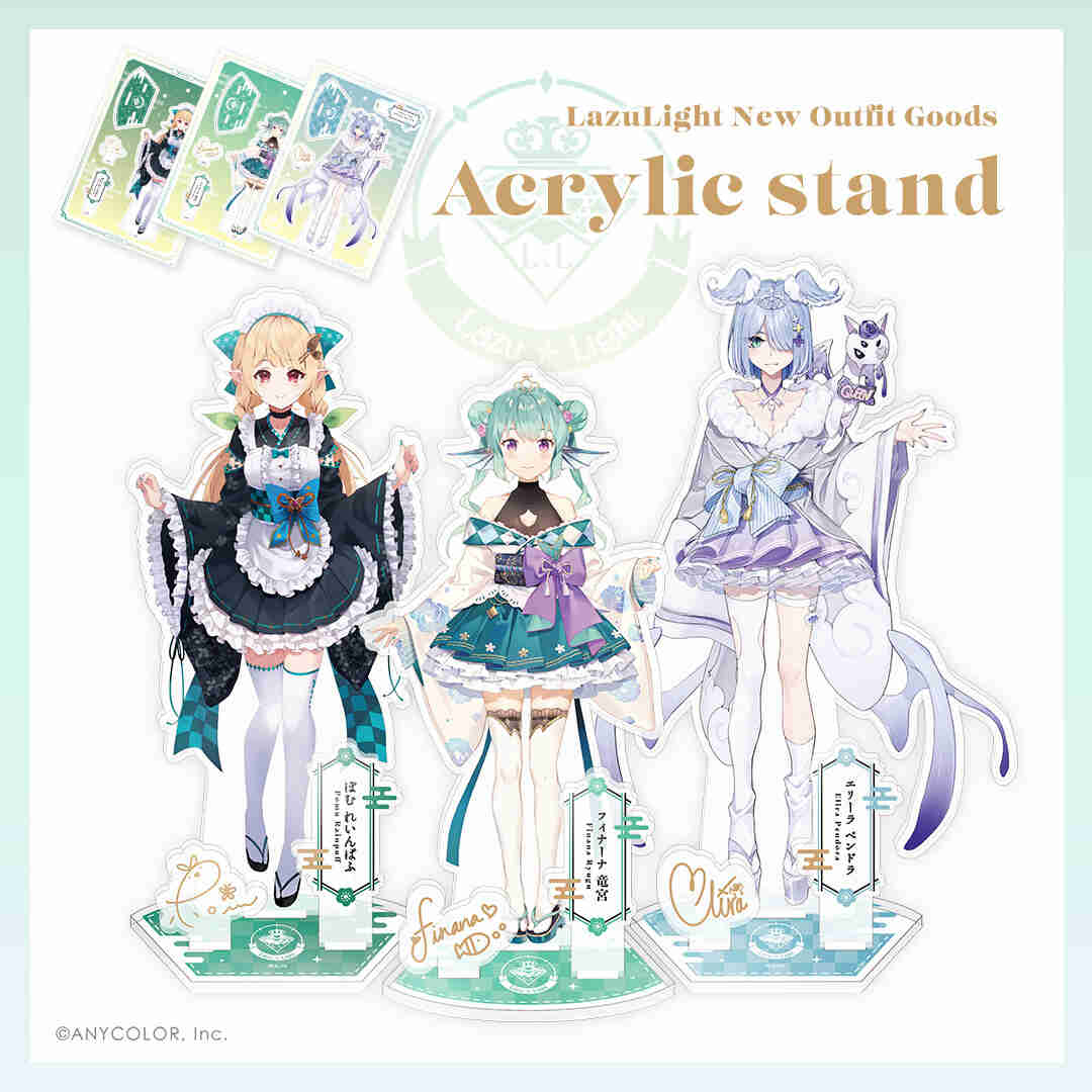 【LazuLight New Outfit Goods】 アクリルスタンド ぽむ れいんぱふ  Pomu Rainpuff vtuber stand AS.