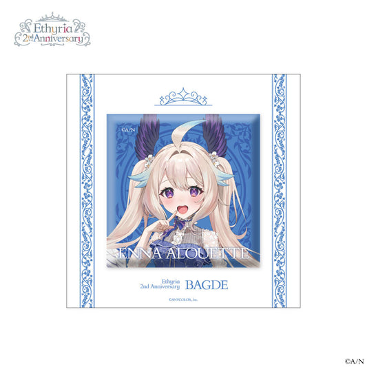 【Ethyria 2nd Anniversary】ホログラムスクエア 缶バッジ エナー・アールウェットvtuber badge