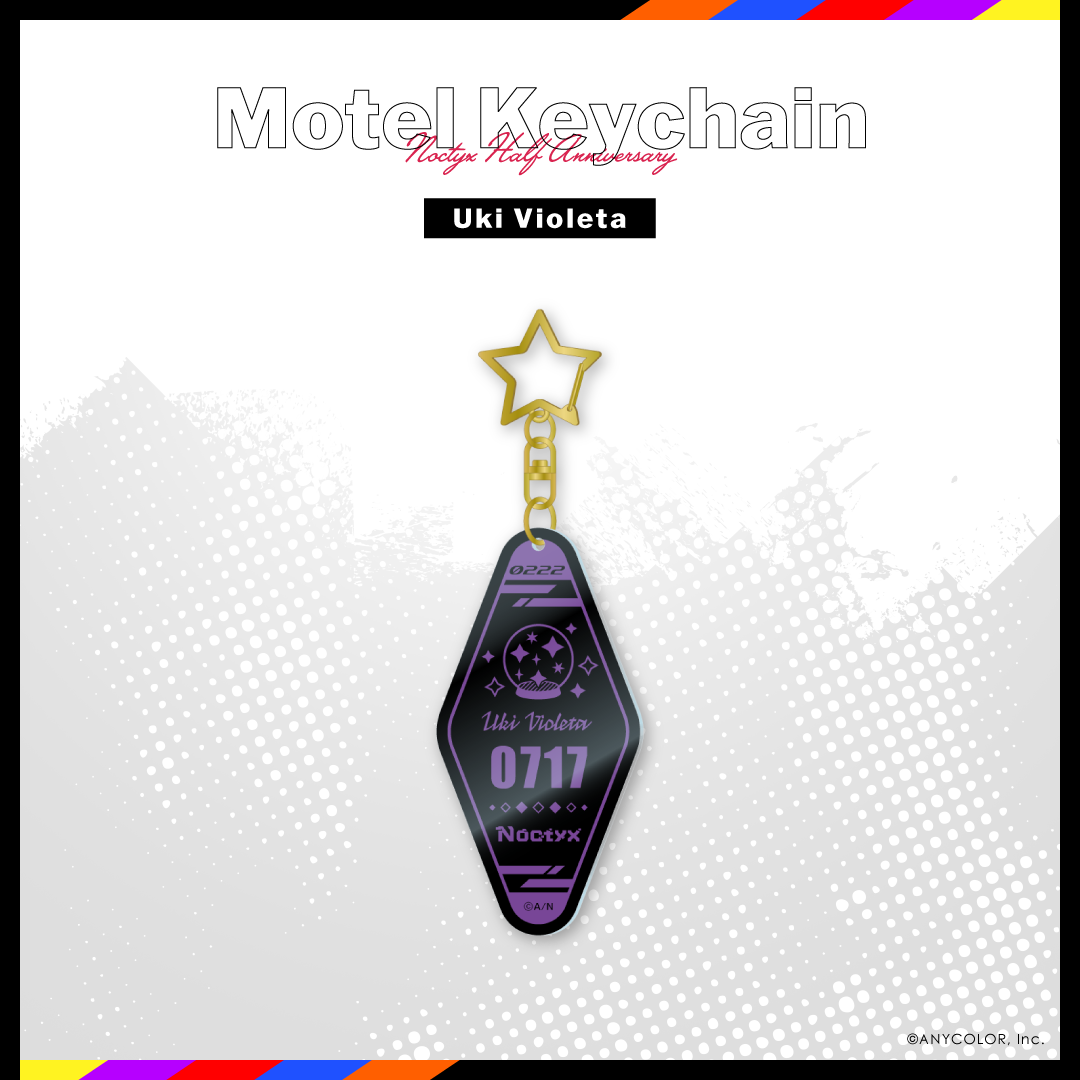 【Noctyx Half Anniversary】モーテル風アクリル キーホルダー 浮奇・ヴィオレタ vtuber keyholder