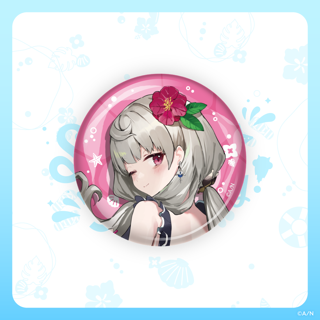 【Ethyria's Summer Holiday!】缶バッジ 遠藤霊夢 vtuber badge