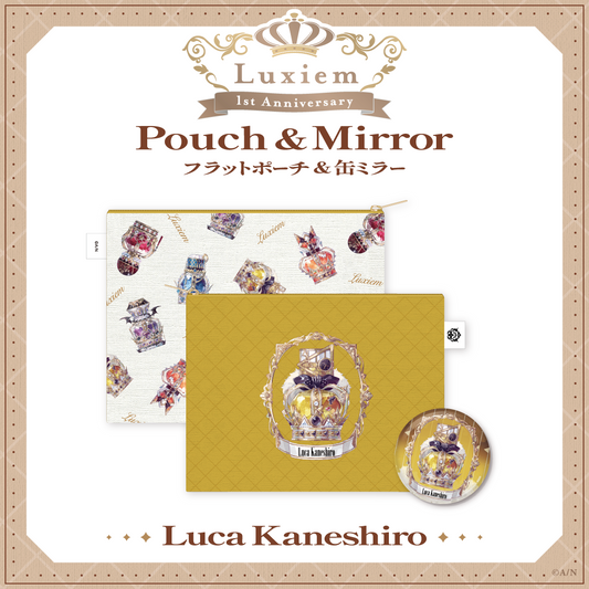 にじさんじ【Luxiem 1st Anniversary】フラットポーチ＆缶ミラー ミラー ルカ・カネシロ