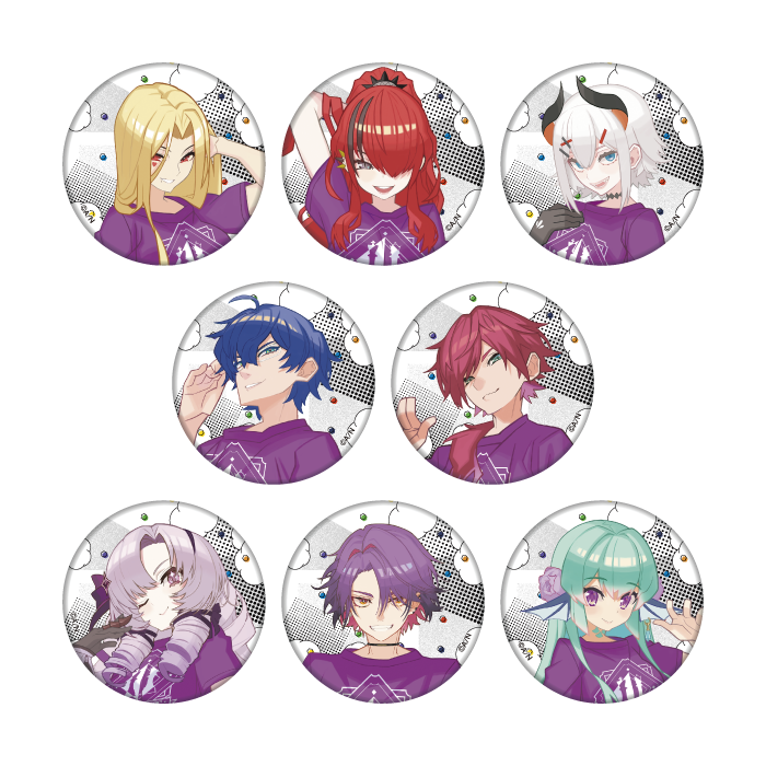 【にじフェス2022】ランダム缶バッジ　バイオレット vtuber