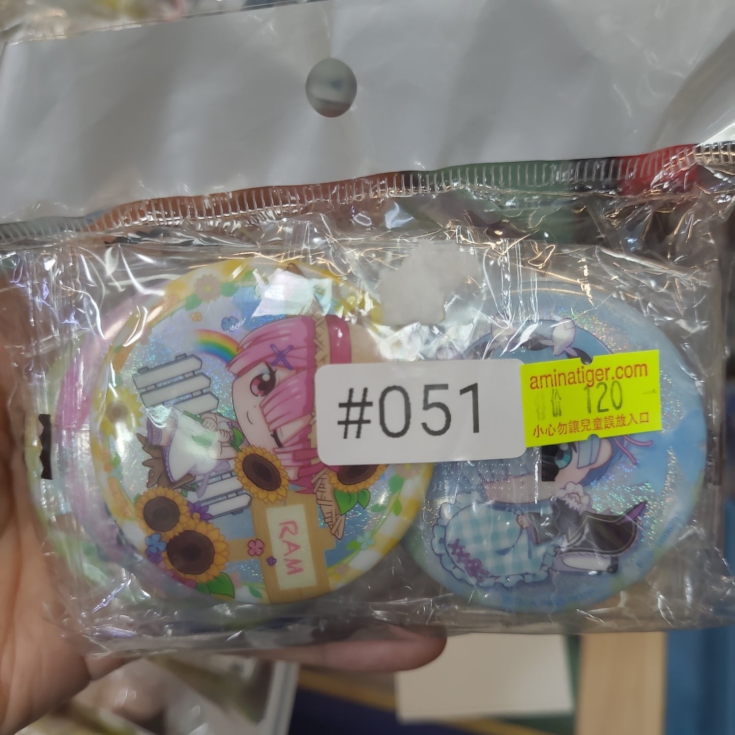 Nie Dan #051 Badge set Re：ゼロか开めるLife in a different worldレム&amp;ラムあそーと7