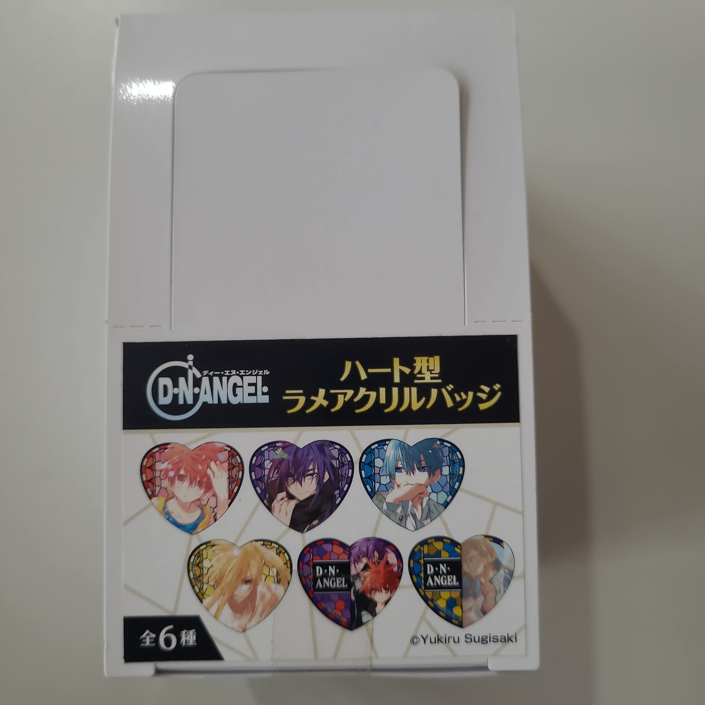 D・N・ANGEL ハート型ラメアクリルバッジ 襟 tcb