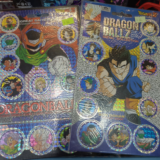 Neuf Lot Caps Metal Collection Dragon Ball pog tazo menko card cart rare planche