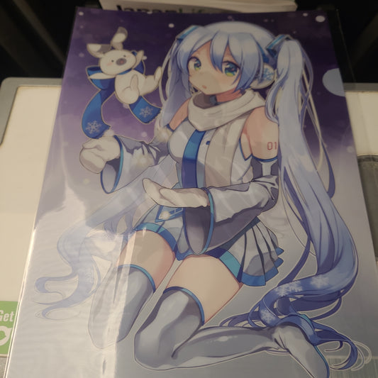 雪ミクスカイタウン版　A4クリアファイル　雪あかり file