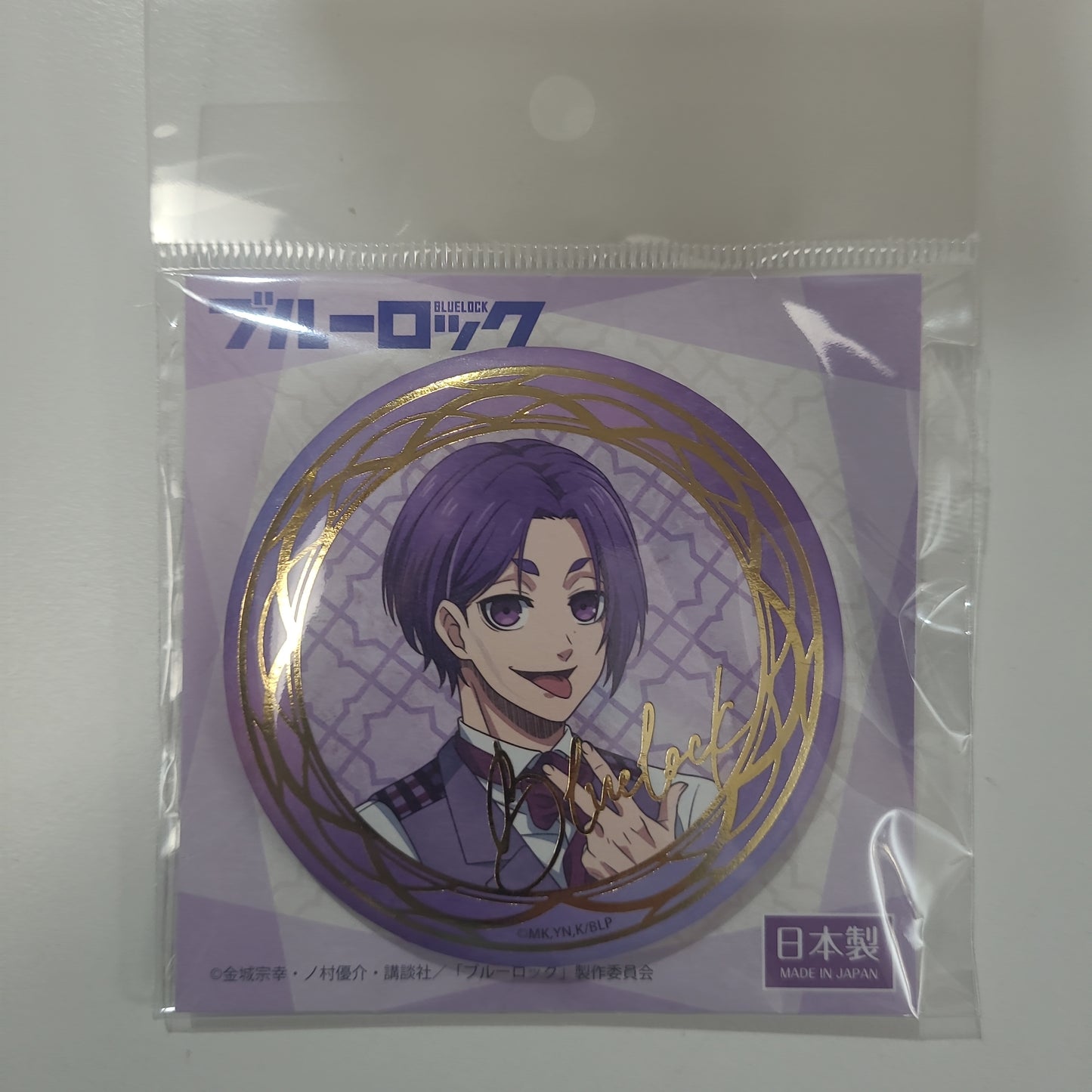 ブルーロック 箔押し和紙缶バッジ Vol.2 御影 玲王 blue lock tcb