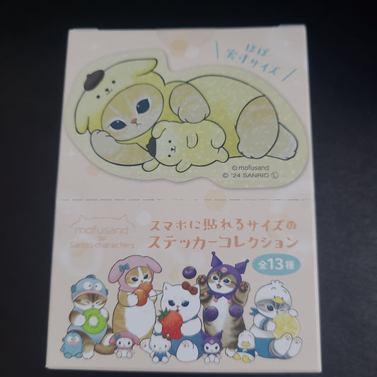 mofusand×サンリオキャラクターズ スマホに貼れるサイズのステッカーコレクション