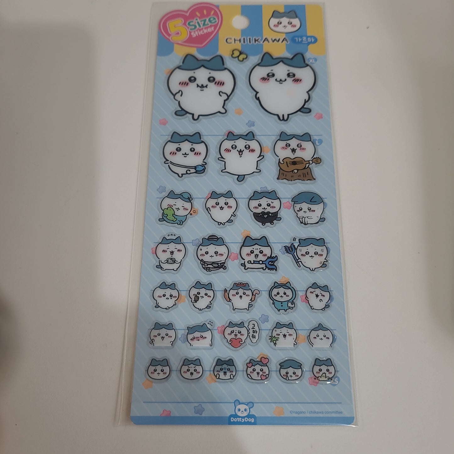 5サイズ　ステッカー　ハチワレ pop up