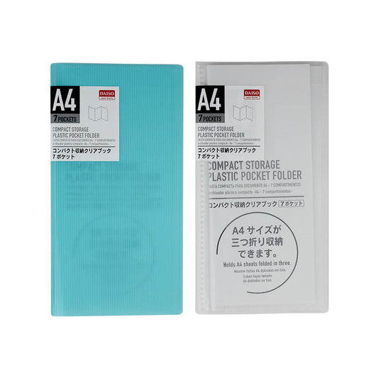 コンパクト storage クリアブック (Ａ４、７ポケット) transparent