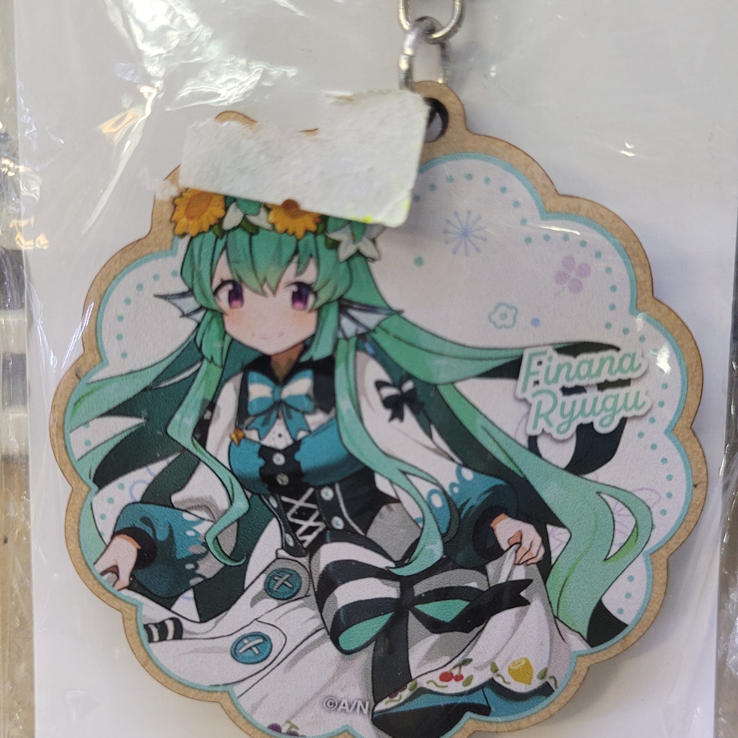 Nijisanji EN Thanksgiving Wood Keychain FinanaRyugu Vtuber
