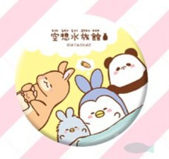 空想水族館big缶バッジ 黄色 can badge