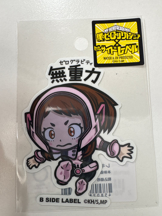 B-SIDE LABELステッカー  僕のヒーローアカデミア  (ヒロアカ)麗日お茶子｢無重力｣左向き (池袋)