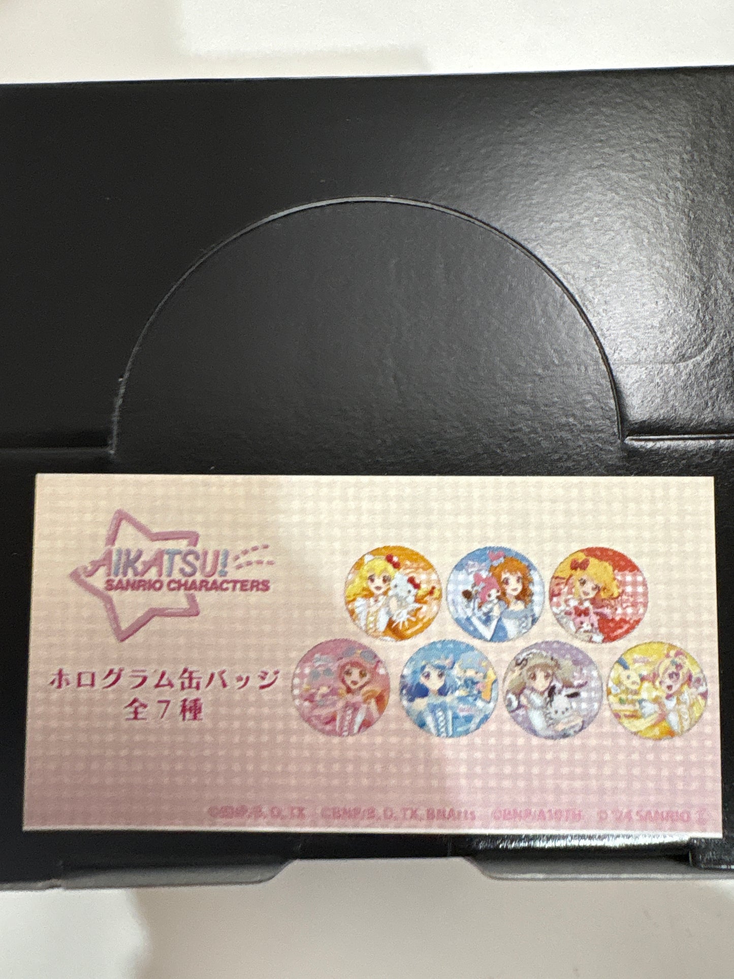 アイカツ！シリーズ×サンリオキャラクターズ ホログラム缶バッジ(65mm)01/トレーディング(全7種)(等身イラスト)(池袋)
