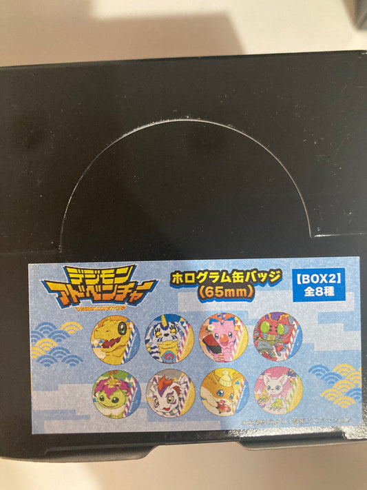 ホログラム缶バッジ(65mm)「デジモンアドベンチャー」02/お正月ver. 描き下ろしイラスト 8個入りBOX (池袋)