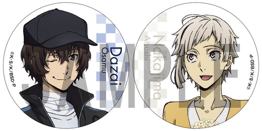 文豪ストレイドッグス　缶バッジセット（中島敦＆太宰治） badge