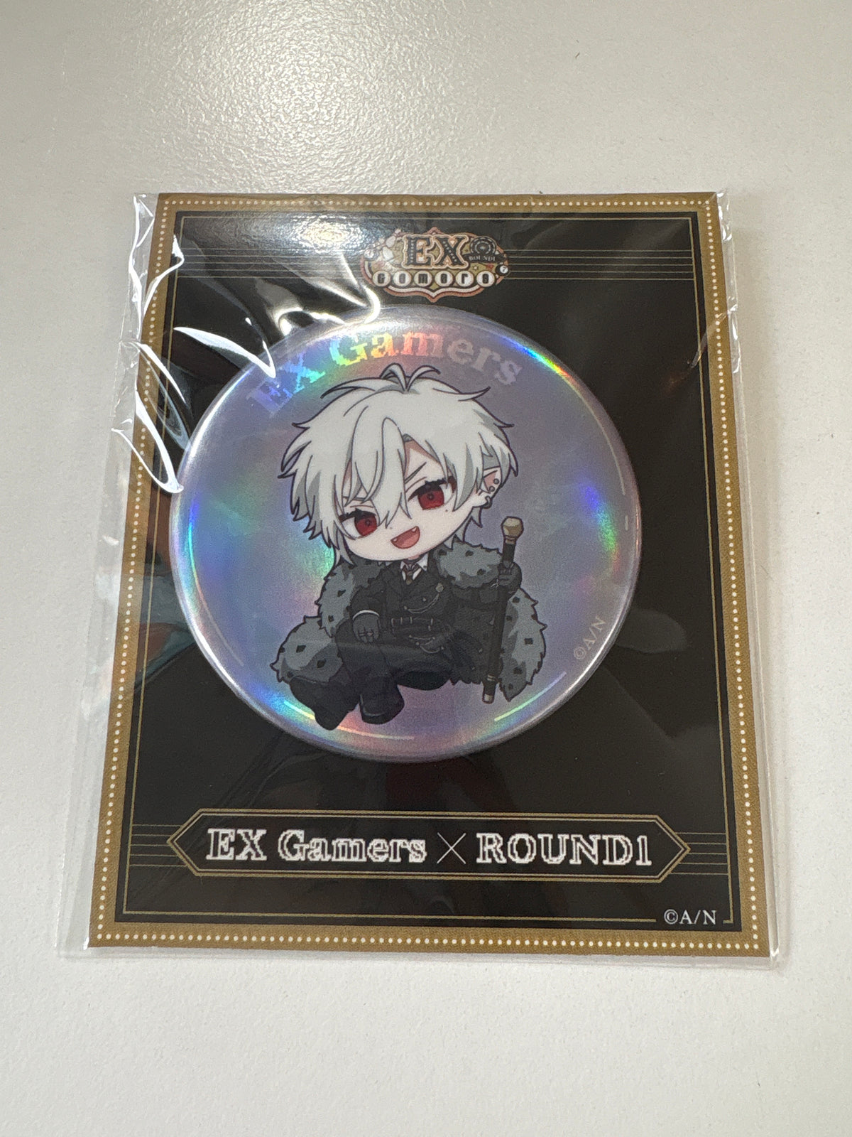 【ROUND1限定】EXゲーマーズ × ROUND1 にじさんじ 缶バッジ 葛葉 (ミニキャラver.) (IKE)