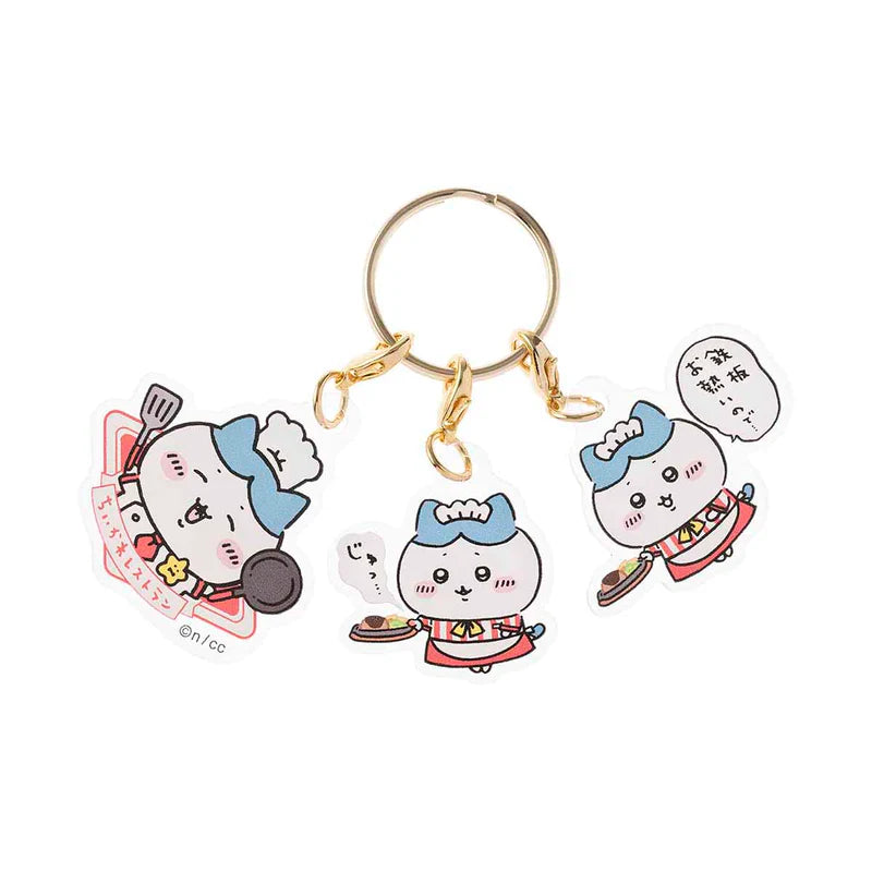 Chikawa Chikawa Restaurant Hachiware's triple acrylic charm as. kc.