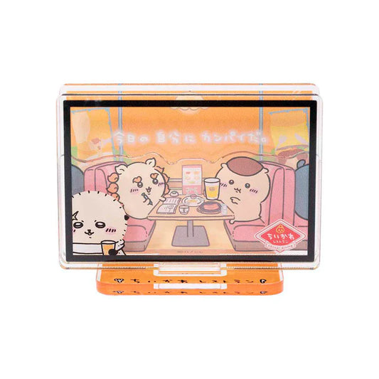 Chikawa Chikawa Restaurant Layer Acrylic Stand (I'm happy with myself today.) as.