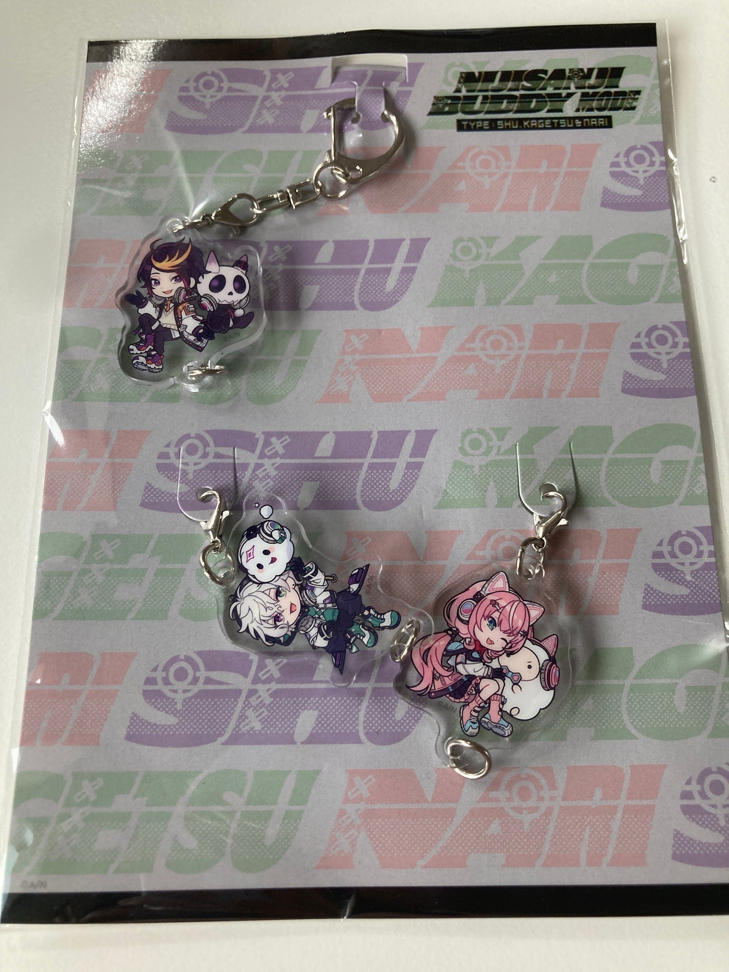 【NIJISANJI Buddy Mode Type：Shu, Kagetsu & Nari】つながるアクリルキーホルダー (池袋)