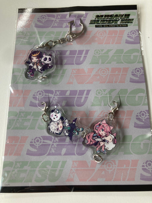 【NIJISANJI Buddy Mode Type：Shu, Kagetsu & Nari】つながるアクリルキーホルダー (池袋)