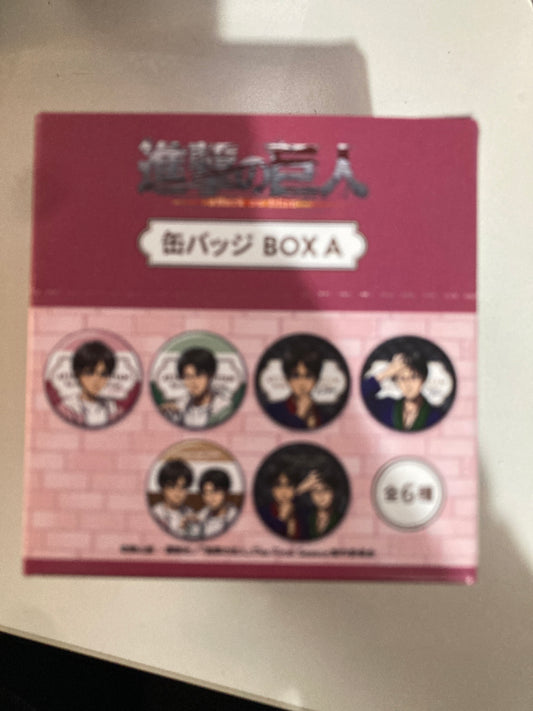 進撃の巨人 ルームウェアver. 缶バッジ /01 BOXA(全6種)(池袋)