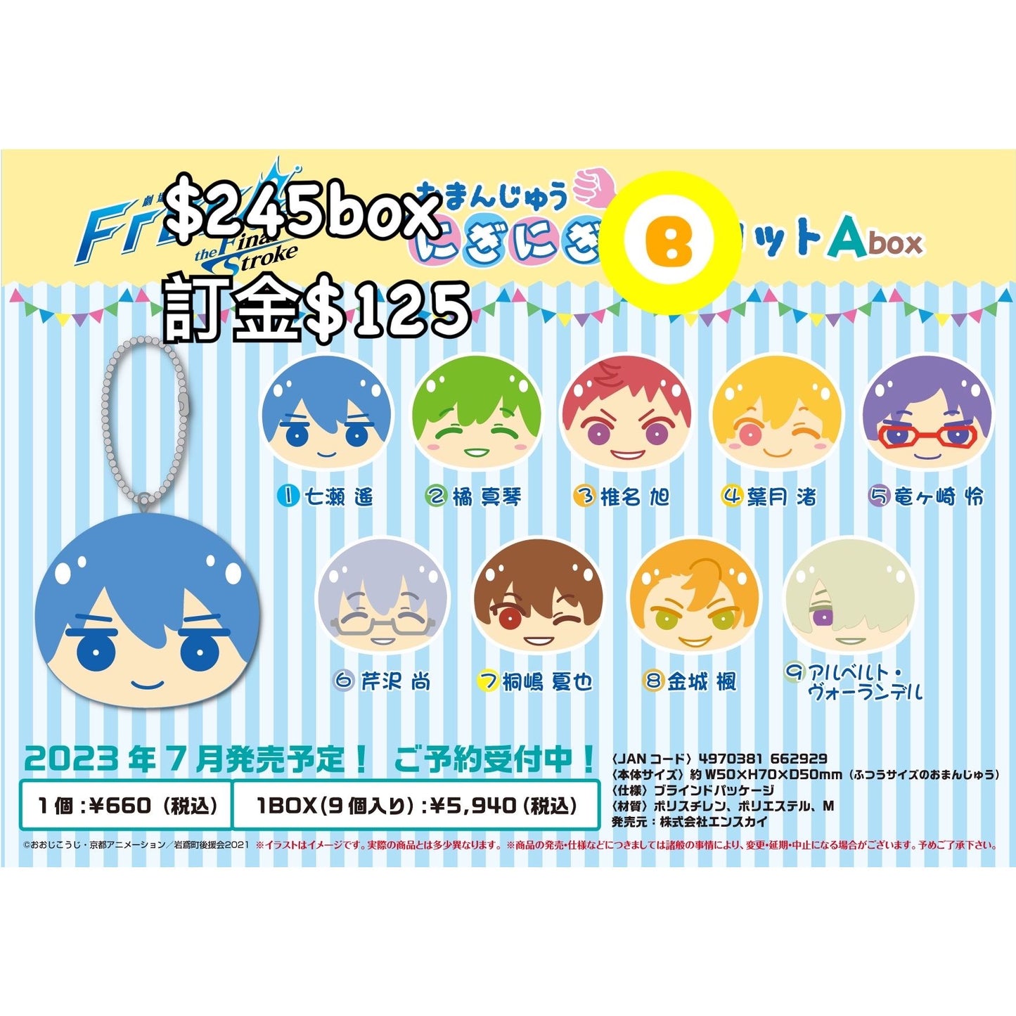 劇場版 Free! -the Final Stroke- おまんじゅうにぎにぎマスコット A box