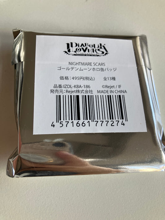 【受注生産】DIABOLIK LOVERS NIGHTMARE SCARS ゴールデンムーンホロ缶バッジ (池袋)