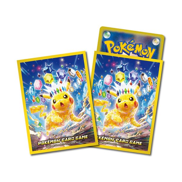ポケモンカードゲーム デッキシールド プレミアム・グロス テラスタイプ：ステラ ピカチュウ（64枚入り)