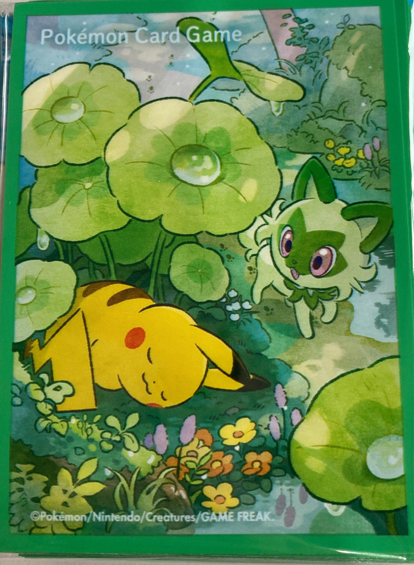 ポケモンカードゲーム デッキシールド ピカチュウ&ニャオハ【グリーン】