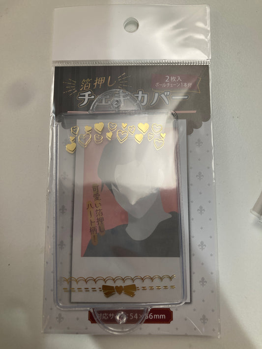 ノンキャラ 箔押しチェキカバー ハート柄(池袋)