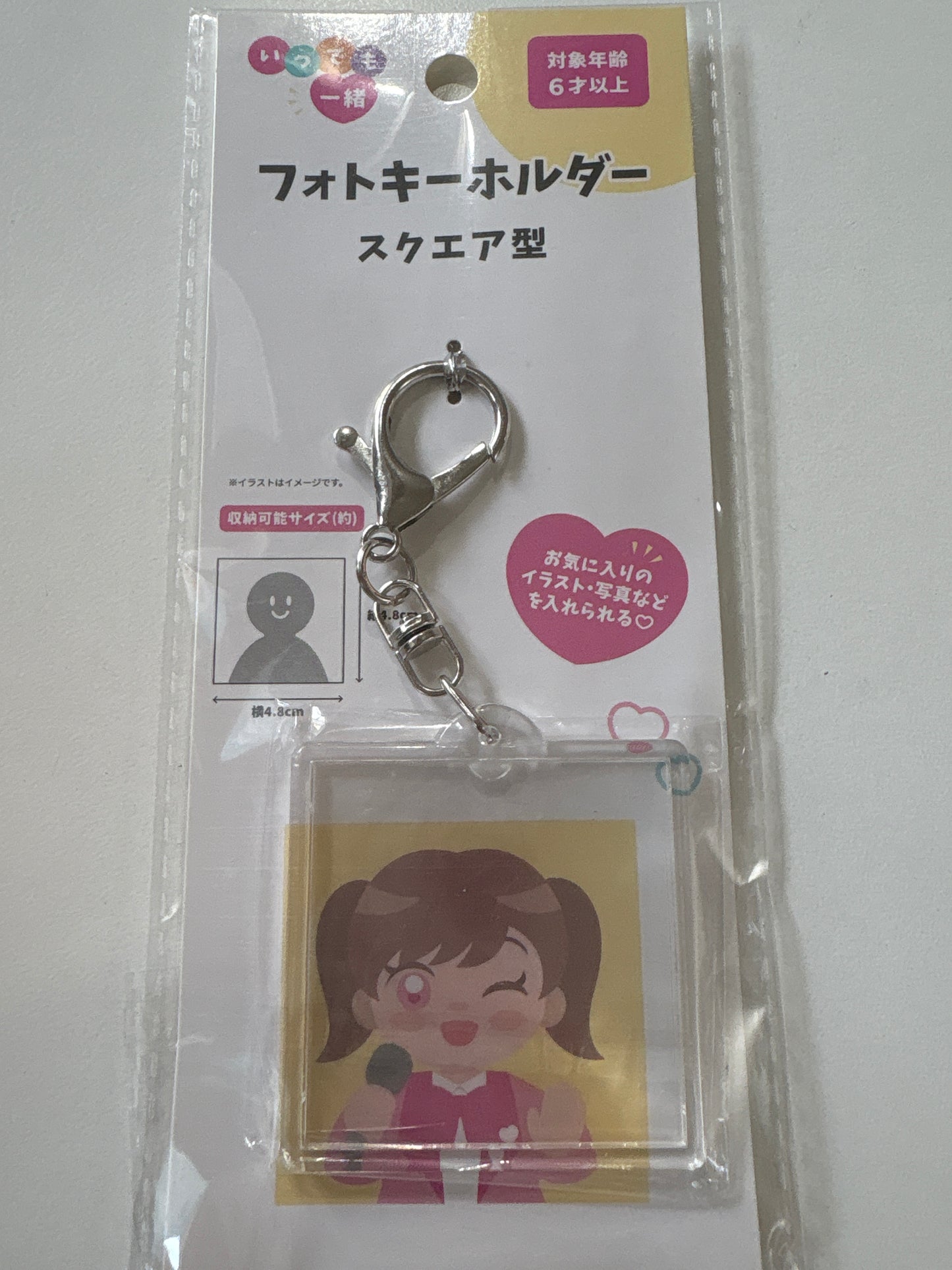 フォトキーホルダー スクエア 4.8cmx4.8cm (IKE)