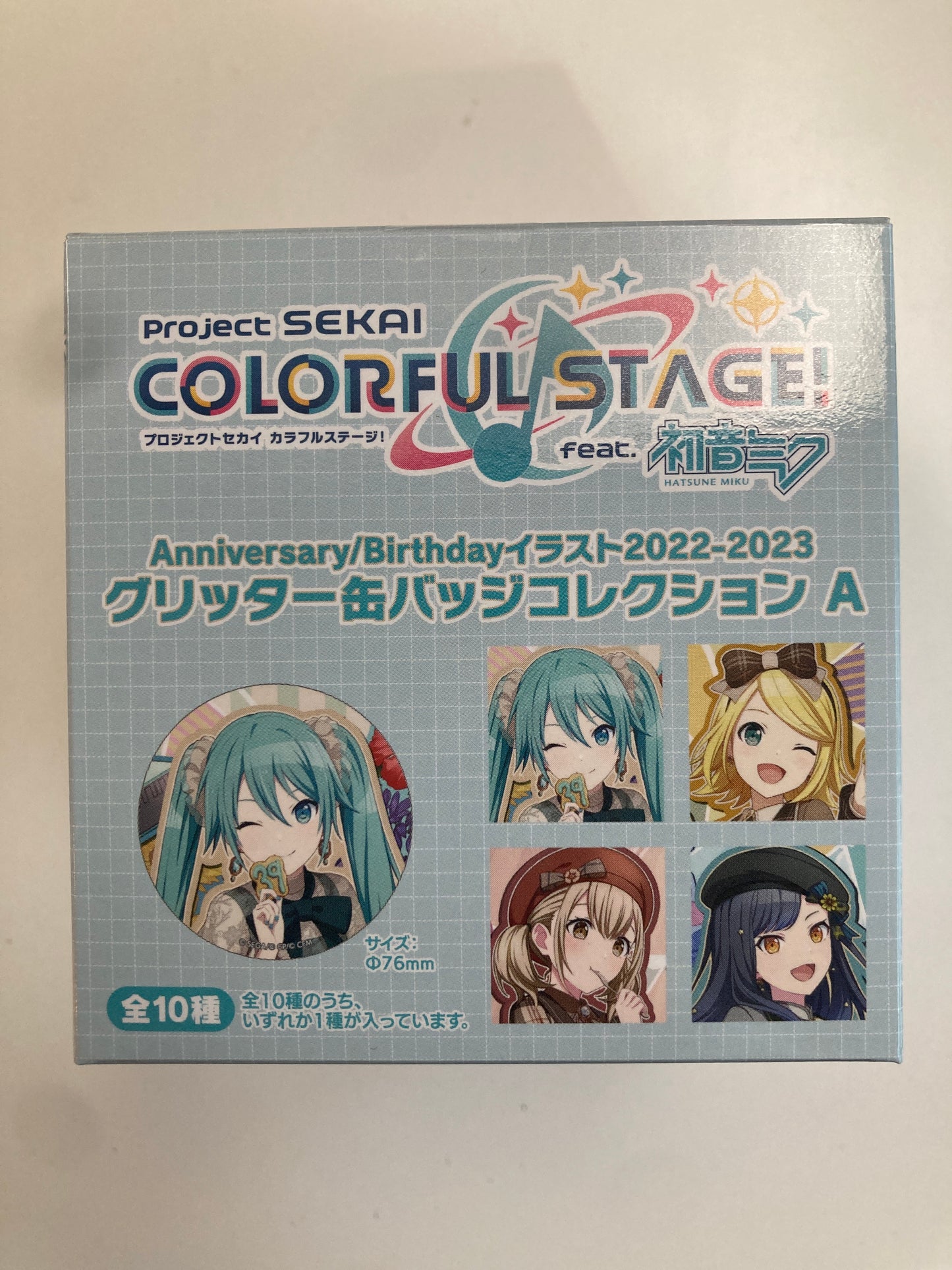 プロジェクトセカイ カラフルステージ！ feat. 初音ミク Anniversary/Birthdayイラスト2022-2023 グリッター缶バッジコレクション A (池袋)