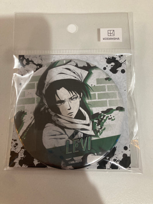 進撃の巨人 墨絵風ちょいデカ缶バッジ vol.2 リヴァイ絵柄B (池袋)