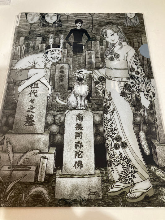 伊藤潤二/描き下ろしイラスト クリアファイル(富江 双一 美少年 ギャロン 首吊り気球)(池袋)