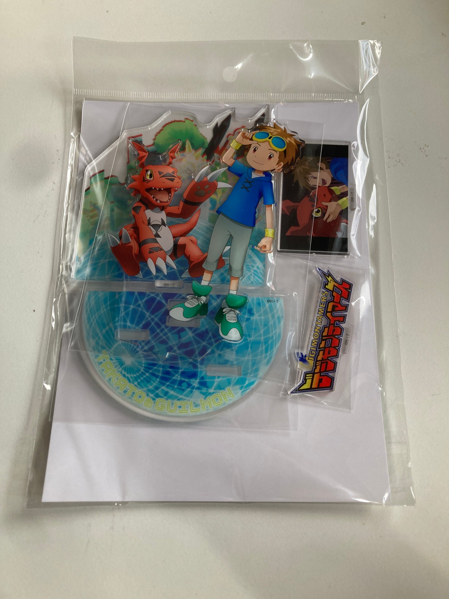 アニメ25周年記念 『デジモンアドベンチャー展』　アクリルスタンド　松田 啓人＆ギルモン