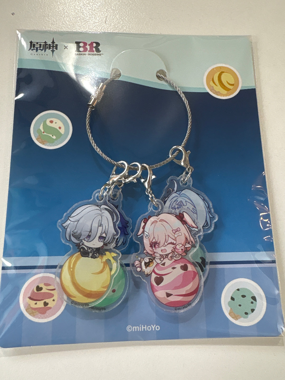 【31限定】原神×サーティワン「スイート・アイスクリームタイム」アクリルキーホルダー 4体セット (IKE)