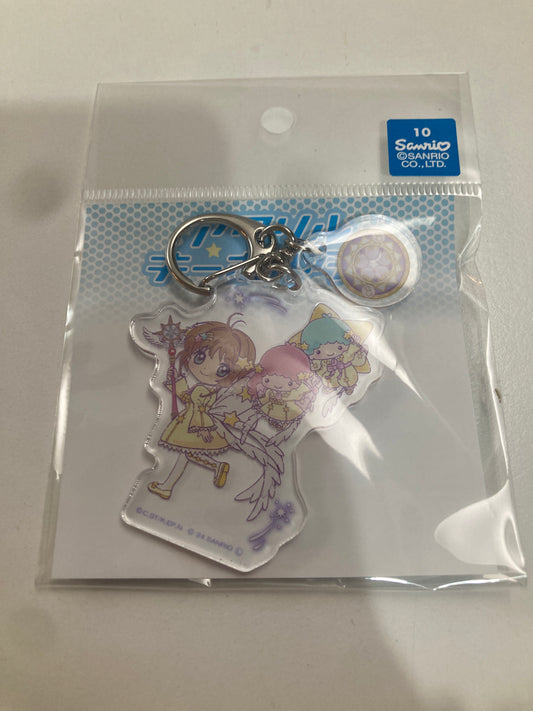 カードキャプターさくら×サンリオキャラクターズ アクリルキーホルダー(パーツ付き)03/木之本 桜×リトルツインスターズ(コラボイラスト) (池袋)