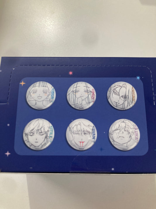 【ALIEN STAGE × 三月兽 March Monster】エイリアンステージ 「Tragedy on the stage」線画 缶バッジ（全6種）(池袋)