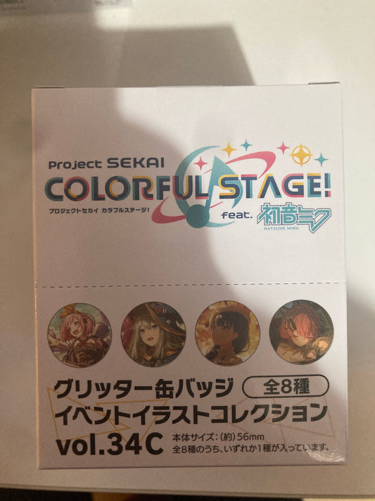 プロジェクトセカイ カラフルステージ！ feat. 初音ミク グリッター缶バッジ イベントイラストコレクション vol.34 C (池袋)