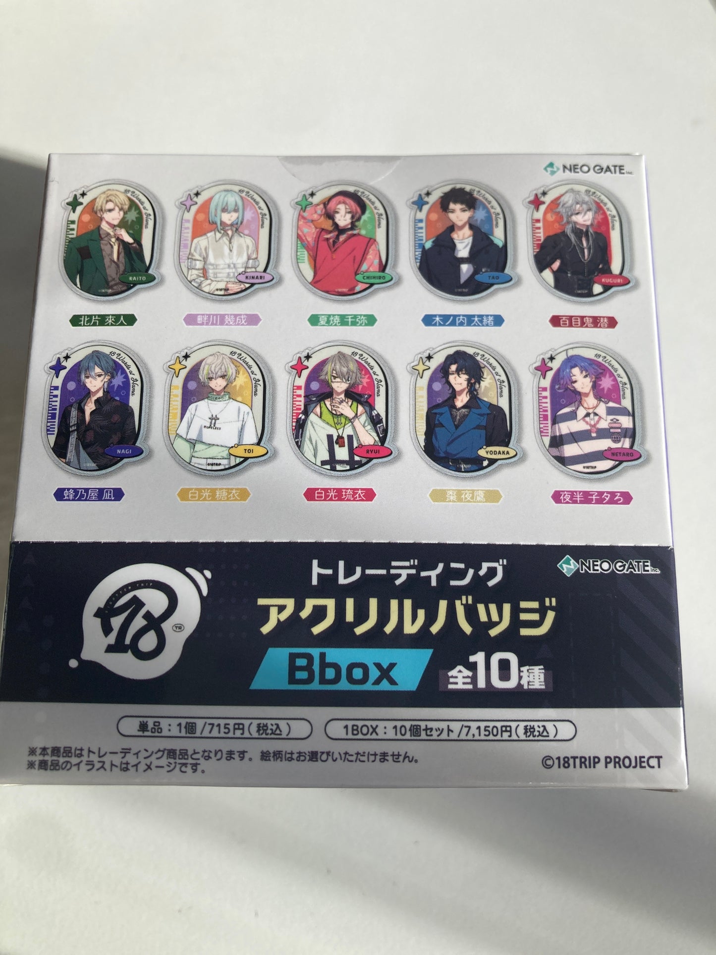 18TRIP トレーディングアクリルバッジ(Bbox) (池袋)