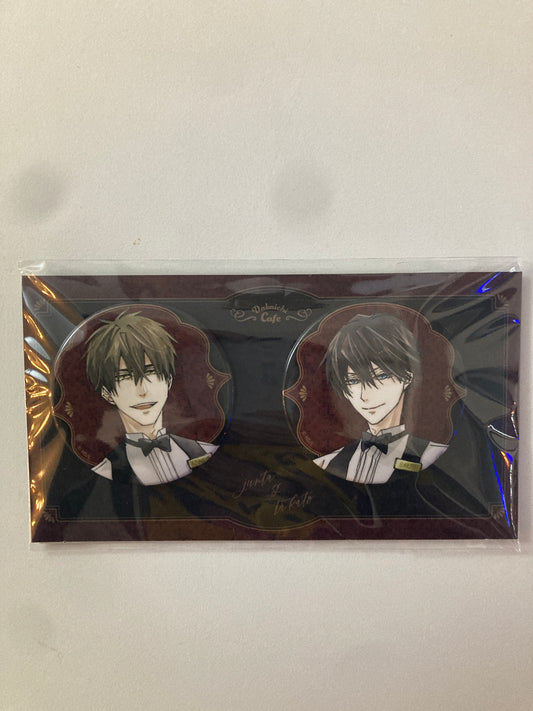 （限定）抱かれたい男1位に脅されています。×アニメイトカフェ メモリアルカフェ 台詞付き缶バッジセット(池袋)