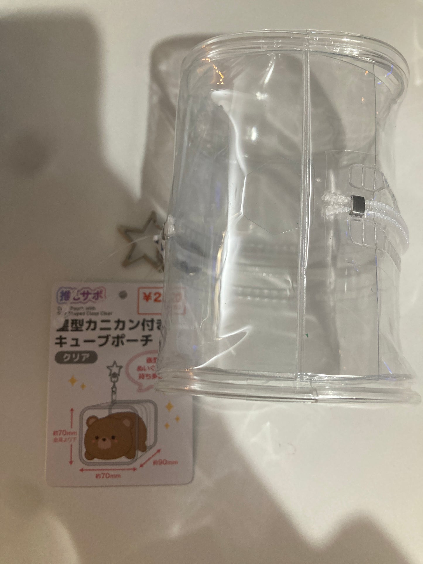星型カニカン付キューブポーチ　クリア (池袋)