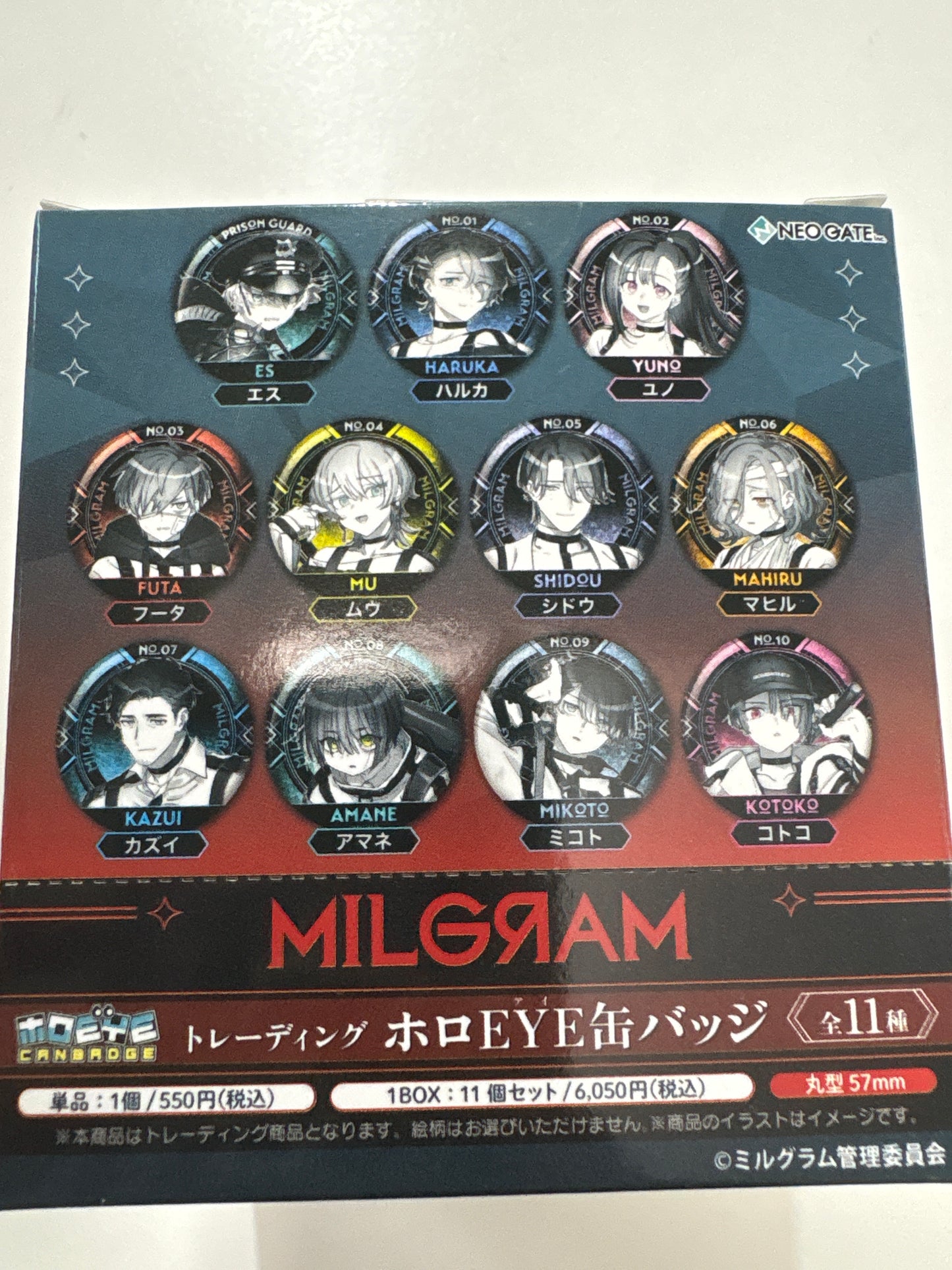 『MILGRAM -ミルグラム-』 ホロEYE缶バッジ (池袋)